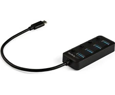 StarTech USB-A Hub 4 prievadai juodi