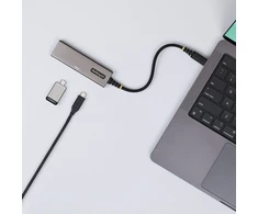 HUB USB StarTech .COM 4-Port USB-C Hub 10Gbps 100W Power Delivery 4x USB-C Ports �berstromschutz PCR-Aliuminio f�r MacBook Dell ThinkPad HP (309B-USBC-HUB)