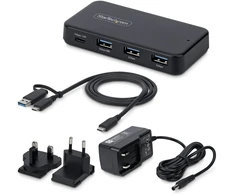 HUB USB StarTech STARTECH.COM 4-Port USB-C i USB-A Hub 5Gbps zasilanie własne 2-in-1 USB-C &amp; USB-A kabelis hosta 1x USB-C 3x USB-A 1x BC 1.2