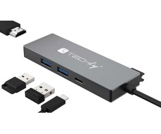 HUB USB Techly Techly Hub USB-C 4 viename