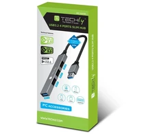 HUB USB Techly USB-A 3.2 Hub with 4 Slim