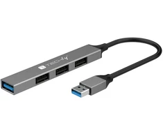 HUB USB Techly USB-A 3.2 Hub with 4 Slim