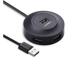 UGREEN CR106 šakotuvas 4xUSB 1m juodas