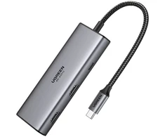 USB-C adapteris / Hub 7v1 Ugreen CM498, 2x HDMI 4K@60Hz, 2x USB, PD 100W