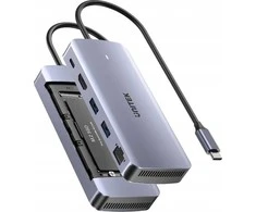 USB-C Hub - UNITEK Aktyvus 10Gbps M.2 HDMI PD 100W Pilkas