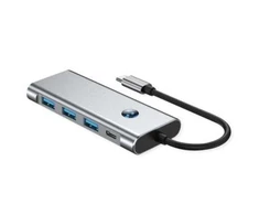 HUB USB Value – C tipo dokingo stotis, 1x HDMI 4K60, 3x USB 3.2 Gen1 A tipo, 1x SD/Micro SD (TF), 1x Type C PD (Power Delivery) (12.99.1144)