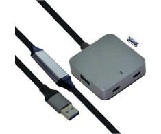 USB HUB Value VALUE Hub USB 3.2 Gen 1, 4 prievadai (2x USB-A + 2x USB-C), su ilgintuvu, juodas, 10 m