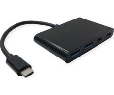 Value HUB USB vertė VERtė koncentratorius USB 3.2 Gen 2, 4x (2x A+ 2x C), C tipo prijungimo laidas