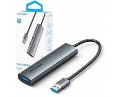 5v1 USB šakotuvas su AVention 0.15m