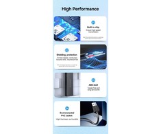 Vention USB 3.0 4 prievadų šakotuvas su maitinimo adapterio ventiliacija CHLBD 0.5 m, juodas