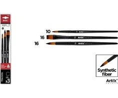 Hulu Brushes Sintetinių teptukų rinkinys C, 3 vnt.