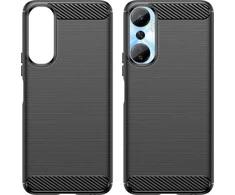 Hurtel Carbon Infinix Hot 20 flexible silikoninis carbon dėklas telefonui juodos spalvos