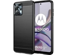 Telefono dėklas Hurtel Carbon Case silicone, skirtas Motorola Moto G13