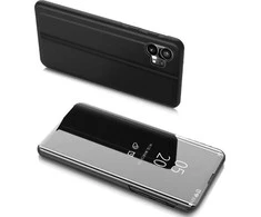 Hurtel Clear View Nothing Phone 1 atverčiamas dėklas telefonui juodos spalvos