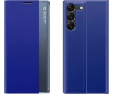 Hurtel Dėklas dėklas Samsung S24+ su magnetiniu atvartu New Sleep View Case mėlyna