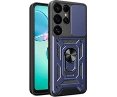 Hurtel Hybrid Armor Camshield Samsung Galaxy S25 Ultra – dėklas telefonui mėlynos spalvos