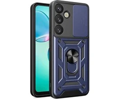 Hurtel Hybrid Armor Camshield Samsung Galaxy S25 Plus – dėklas telefonui mėlynos spalvos