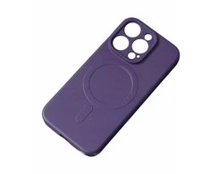 Hurtel Samsung Galaxy S25 Edge Silikoninis dėklas su MagSafe – violetinės spalvos