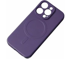 Hurtel iPhone 16e Silikoninis dėklas su MagSafe – violetinės spalvos
