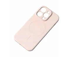 Hurtel iPhone 16e Silikoninis dėklas su MagSafe – rožinės spalvos