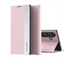 Hurtel Sleep dėklas Pro skirtas Samsung Galaxy S25 Edge su Flip and Stand – rožinės spalvos