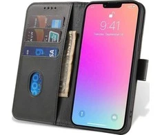 Hurtel atverčiamas and Wallet Magnet Infinix Hot 30 – dėklas telefonui juodos spalvos
