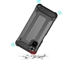 Hurtel Hybrid Armor šarvuotas hibridinis Xiaomi Redmi Note 11 Pro+ 5G (China) / 11 Pro 5G (China) / Mi11i HyperCharge / Poco X4 NFC 5G dėklas telefonui mėlynos spalvos