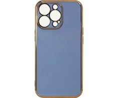 Hurtel Lighting Color Apple iPhone 12 Pro Max dėklas telefonui mėlynos spalvos gel auksinis frame