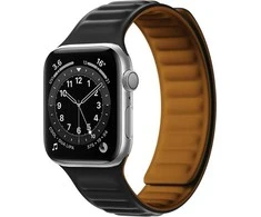 Dėklas Hurtel Magnetic apyrankė laikrodžiui Apple Watch 7/8/9 41mm Magnetic Wristband Bracelet Bracelet juodos spalvos