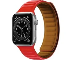 Dėklas Hurtel Magnetic apyrankė laikrodžiui Apple Watch 7 7/8/9 45mm Magnetic Wristband Bracelet Bracelet raudonos spalvos