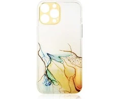 Hurtel Marble dėklas skirtas iPhone 12 Pro, oranžinis