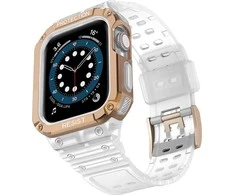 „Hurtel Protect Strap Band“ dėklas laikrodžiui 7 / 6 / 5 / 4 / 3 / 2 / SE (45 / 44 / 42 mm) šarvuotas laikrodžio dangtelis, rožinis