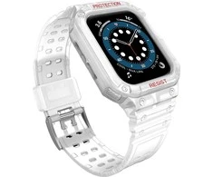 Išmaniojo laikrodžio Apple SE/7 silikoninis Hurtel dirželis, Baltos spalvos, 42/44/45 mm
