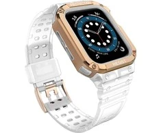„Hurtel Protect Strap Band“ dėklas laikrodžiui 7 / 6 / 5 / 4 / 3 / 2 / SE (45 / 44 / 42 mm) šarvuotas laikrodžio dangtelis, rožinis