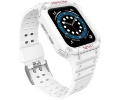 Išmaniojo laikrodžio Apple SE/7 silikoninis Hurtel dirželis, Baltos spalvos, 38/40/41 mm