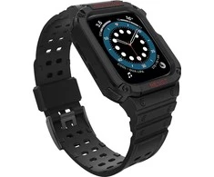 Išmaniojo laikrodžio Apple SE/7 silikoninis Hurtel dirželis, Juodos spalvos, 38/40/41 mm