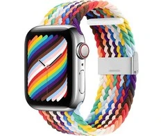 Dėklas Hurtel Braided Medžiaginė Apyrankė Bracelet Apyrankė Medžiaginė Band skirta Apple Watch 42 / 44 / 45 / 49 mm - įvairiaspalvė