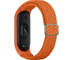 Išmaniosios apyrankės Xiaomi Mi 3/4/5/6 pinto audinio dirželis, Oranžinės spalvos