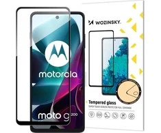 Hurtel Wozinsky Full Glue Apsauginis stiklas Motorola Moto G200 5G 9H Full Screen Apsauginis stiklas with Juodas Frame