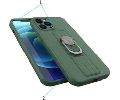 Hurtel Ring silikoninis dėklas skirtas Xiaomi Redmi 10, juodas
