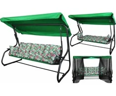 Saska Garden Trivietė sodo supamoji kėdė Matylda su tinkleliu
