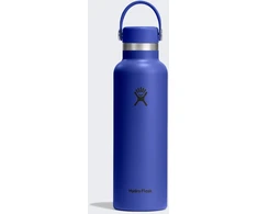 Gertuvė „Hydro Flask“ termosas su standartiniu burnos lankstaus dangteliu ir šiaudeliu „Capri Mėlyna“ termosas, 621 ml