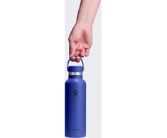 Gertuvė „Hydro Flask“ termosas su standartiniu burnos lankstaus dangteliu ir šiaudeliu „Capri Mėlyna“ termosas, 621 ml