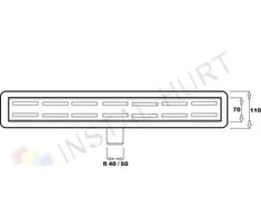 Hydroland Dušo latakas Fala 90cm