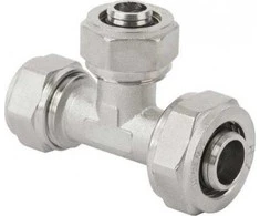 Hydroland PEX.TR.20X16X20 TEE Raudonas 20X16X20 PEX SREWED // PX-R.TR.20X16X20
