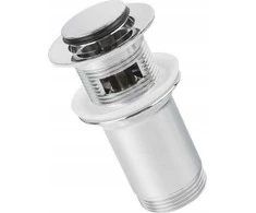 Hydroland Skalavimo mygtukas DRAIN VALDYMAS CLICK-CLACK SMALL 5/4 SU RANKOVE - OVERFLOW HYDROLAND ( K.KKM.T) // S. DRAIN CLICK-CLACK-H-SMALL-T
