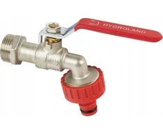 Hydroland ZAWÓR CZERP.KULOWY 3/4" Z DŁAWIKIEM I SZYBKOZŁĄCZKĄ DO WĘŻA OGRODOWEGO Z-CZ20.ZŁ // ZKC-20-R-H/ZŁ