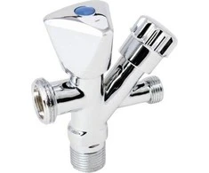 Hydroland Kampinis ventilis, kombinuotas 1/2″ x 3/4″ x 3/8″