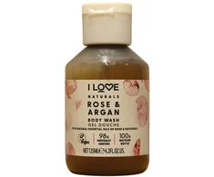 I Love Naturals Collection Vegan Rose &amp; Argan Hydrating Dušo želė For All Skin Types, 125 ml