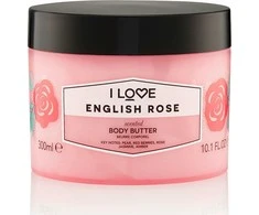 I Love Signature Collection Vegan Hydrating English Rose Body Butter, 330 ml